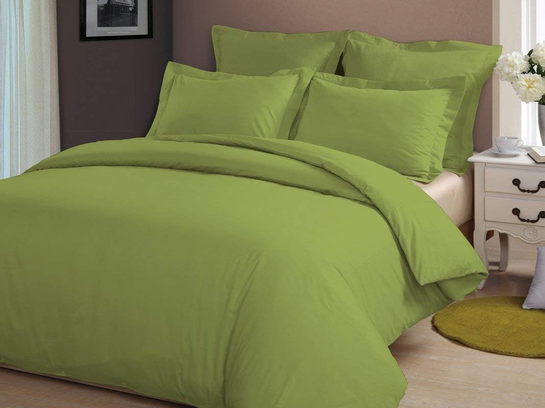 Duvet Cover with Zipper Closure 1pc Duvet Cover Oversized Super King (120" x 98") Size with Corner Ties, 100% Cotton 400 Thread Count (Oversized Super King, Medium Blue Solid)