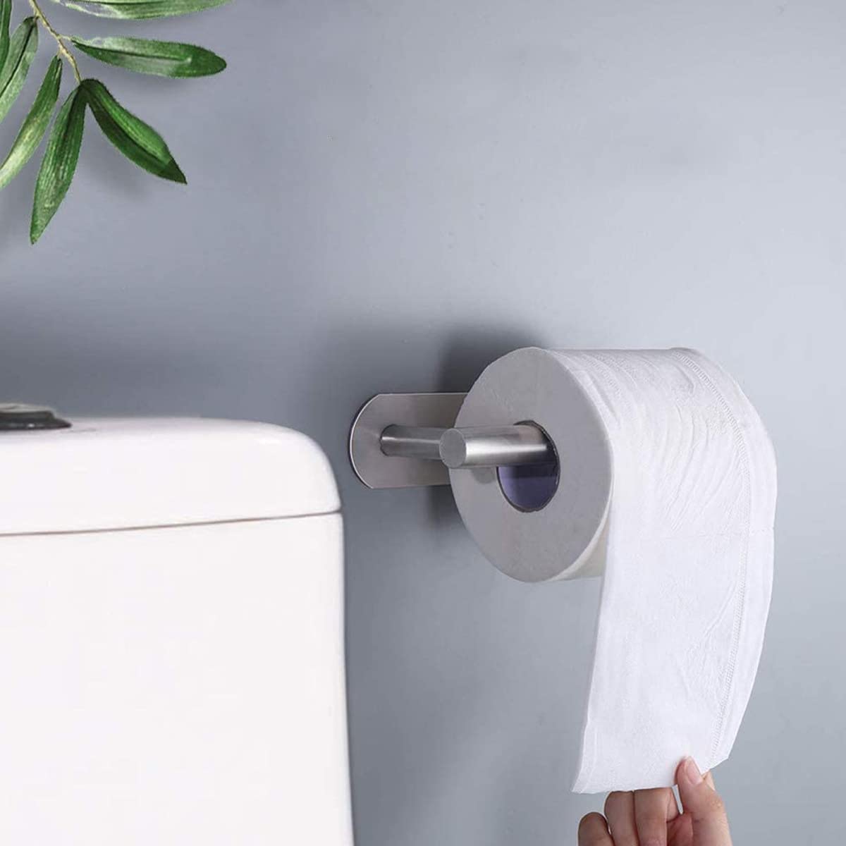 HASTHIP Toilet Paper Holder Self Adhesive 304SS 16 * 4.5 * 8.2CM Silver — Amazon image 7