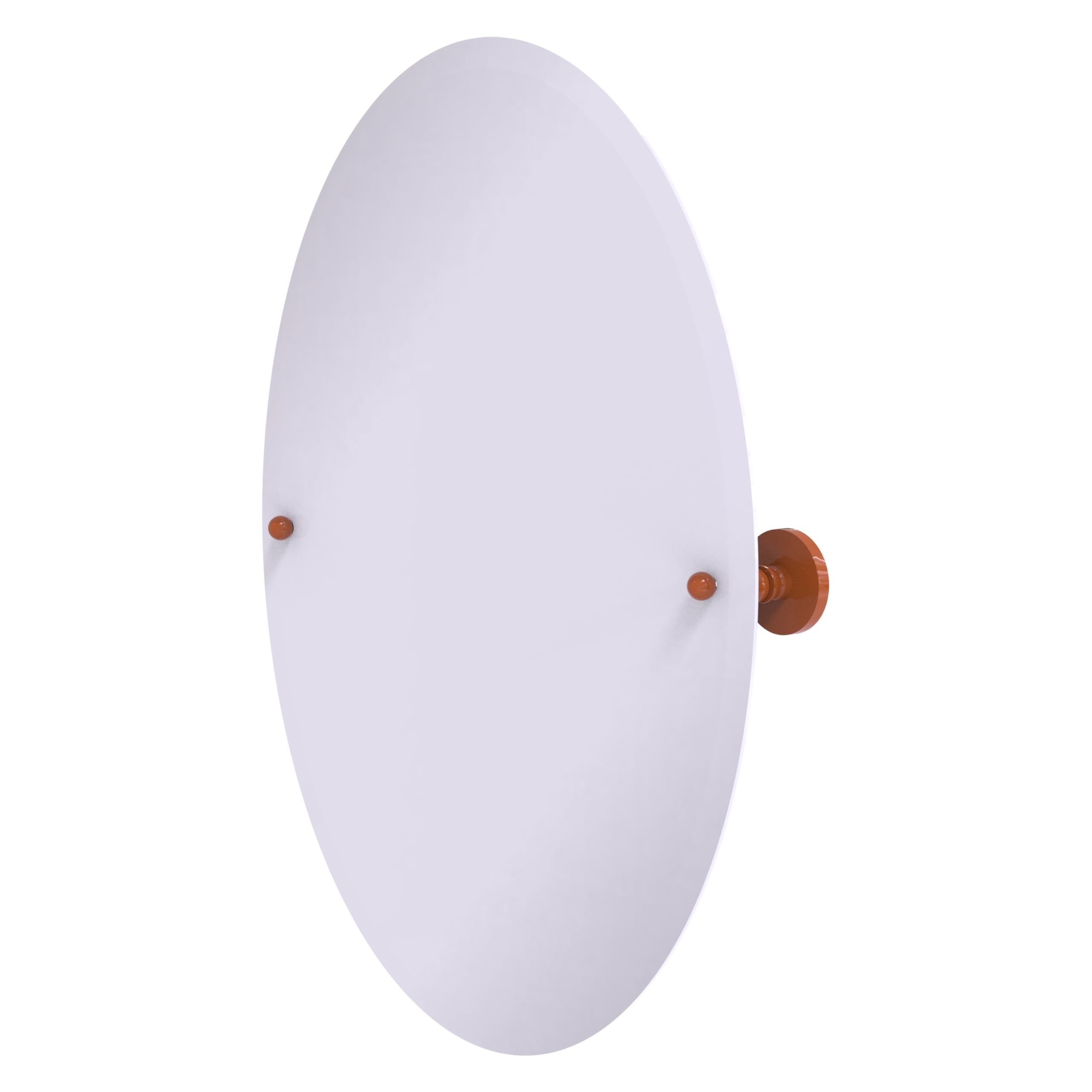 Allied Brass P1091-ASP Frameless Oval Tilt Mirror with Beveled Edge, Autumn Sparkle