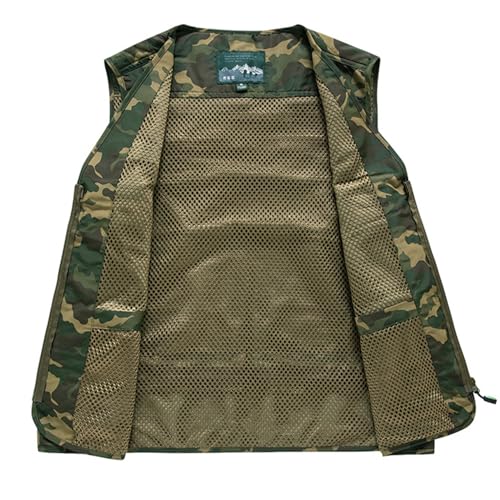 Men's & Youth Outdoor Fishing Vest,Khaki Camo Work Safari Travel Photography Vests,Family Matching Hiking Waistcoat,XL(US XS)3
