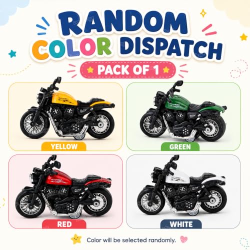 Image of Zest 4 Toyz Bike Toy for Kids Toy Motorcycle Bike 1:14 Miniature Collectible Pull Back Action Realistic Design Bikes for Adults and Kids 6-12 Years - (Random Design) Pack of 1