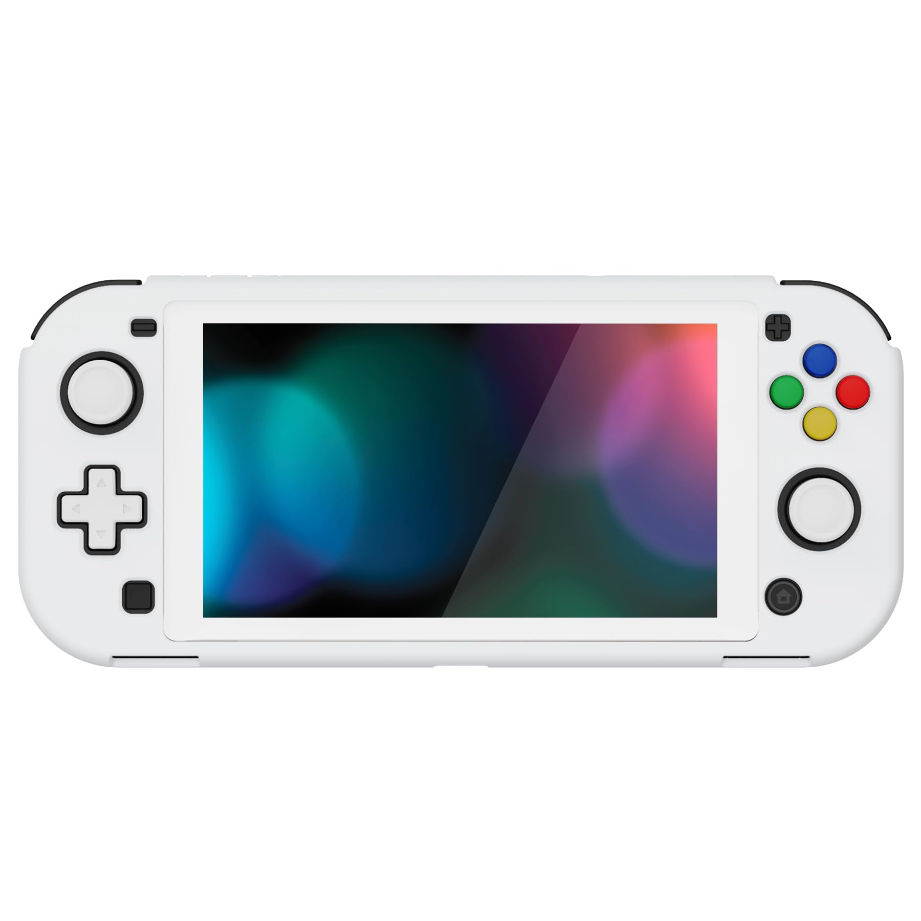 PlayVital Cover Custodia per Nintendo Switch Lite,Copertura Grip Ergonomica Rigida Pellicola Copri Analogici/Tasti Protezione per Switch Lite Console(ZealProtect)-Bianco