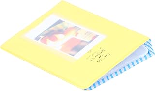 GLOGLOW and Accessories for Mini 9, PVC Material, Holds 64 Photos, Compact 5.5x4.3x1.0 Inch, Portable Storage Case 64 Pockets Photo Album Nan (grapefruit yellow)