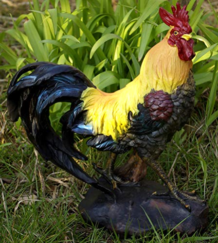 GeKi Trend Cockerel Garden Ornament Spring Decoration Easter Decoration 33 cm Large