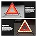 gunhunt Pack-1 Standard Warning Triangles, Reflective Triangle Emergency Warning, Foldable Safety Triangle, Roadside Hazard Sign, Universal Triangular Warning Signs for Cars (Red)