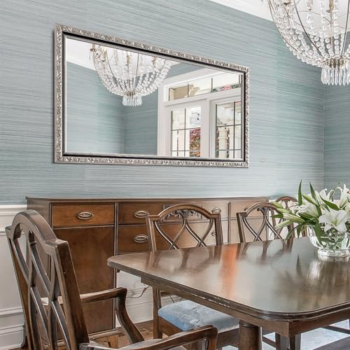 Autdot Large Antique Mirror, 46'' x 22'' Black Silver Wall