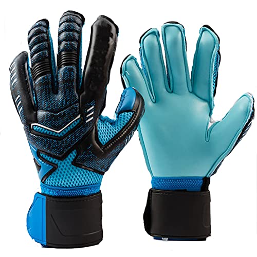 Soccer Gloves Goalkeeper Protection Padded Football Protective Gear Set Football Goalkeeping Gloves Strong Gripï¼ŒFinger Spines for Youth Adult