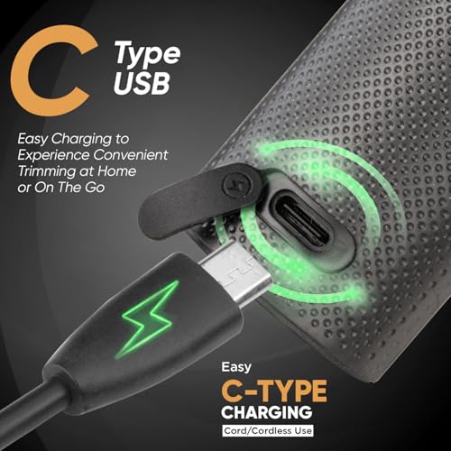 Image of Vega SmartOne S1 Beard Trimmer for Men with AI SmartTrim Technology Titanium Blade, Digital Display, 120 mins Runtime, USB Type C, IPX7 Waterproof & 40 Length Settings, 3 Unique Speed Mode (VHTH-30)