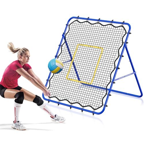 JIRTEMOT Ball's Rebounder, Softball Bounce Back Net, Ground, Line Drive & Fly Ball Return Settings with 6 Ball Return Angles, 4.5X 4 ft