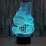 ☻ USB und batterie betrieben (Batterie nicht enthaltenN): die neuheit 3D nachtlampe kann mit USB kabel oder 3 x AAA batterien betrieben werden. Das 1 m lange USB-Kabel dieser 3D-Lampe kann einen Laptop, einen Desktop, eine tragbare Energienbank, einen USB-Ladeadapter und jedes andere Kabel mit USB-Stromanschluss anschließen.Energiesparend, nicht überhitzend, sicher für Ihre Kinder und Ihre Familie.