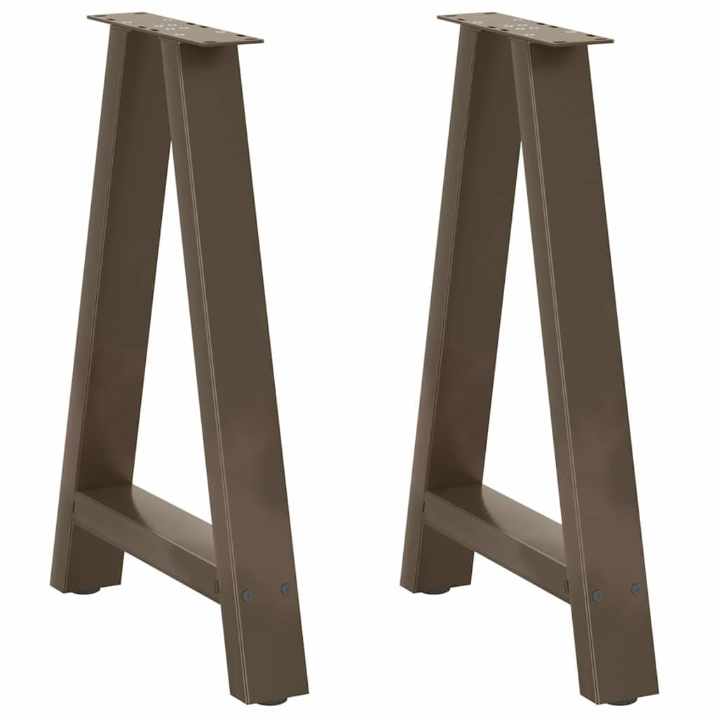 Pieds de table à manger pour corriger les sols instables lot de 2 en A acier noir réglable