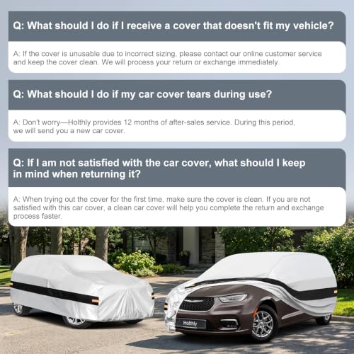 Image of 10 Layers Mini Van Car Cover Custom Fit for Chrysler Pacifica Minivan (2016-2026), Waterproof All Weather for Automobiles, Outdoor Full Cover Sun Dust Rain Protection with Cotton. Silver