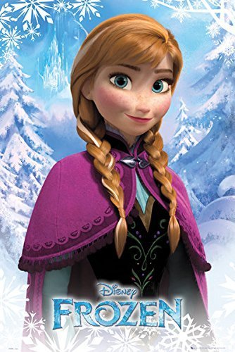 Frozen - Disney Movie Poster (Anna) (Size: 24" x 36") by Posterstoponline