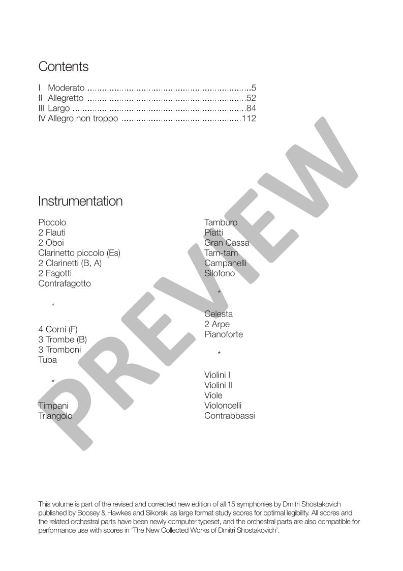 Shostakovich: Symphony No. 5 Op. 47 D Minor, Revised Large Edition Study Score: op. 47. Orchester. Studienpartitur.