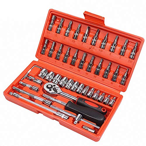 Kit de herramientas para reparación de autos 46 piezas miniatura 4