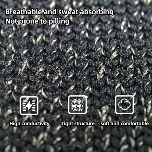 Image of Grounding Socks, Conductive Silver Fiber Socks,Release Static Electricity,Black 1 Pair(Includes 2 Grounding Wire)
