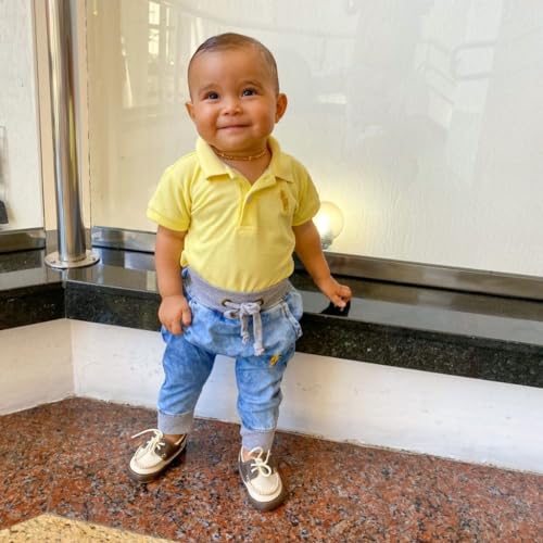 Calça Jeans Roupa Bebê Infantil Menino Menina Unissex Maternidade Enxoval (BR, Idade, 1 Ano, MARMORI