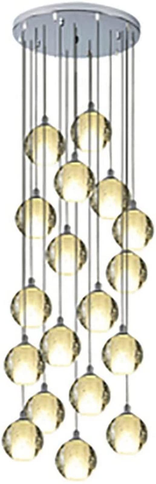 PCXEHUYP Chandelier Stairs Long Chandeliers,Spiral Staircase Ceiling Light Fixture for Hotel Living Room Home Bar, Crystal Spiral Chandelier-Silver 12(Silver,8)