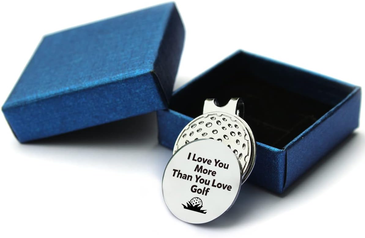 review TSUYAWU I Love You More Than You Love Golf Golf Ball Marker - Funny Golf Marker with Magnetic Hat Clip Golf Novelty Gift - Golf Accessories Gifts for Husband Boyfriend Golf Lovers Golfer Men