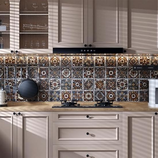 Piastrelle Adesive 15x15 Cm Viola - Per Cucina, Bagno, Mobili, Impermeabili E Rimovibili - Foto 8