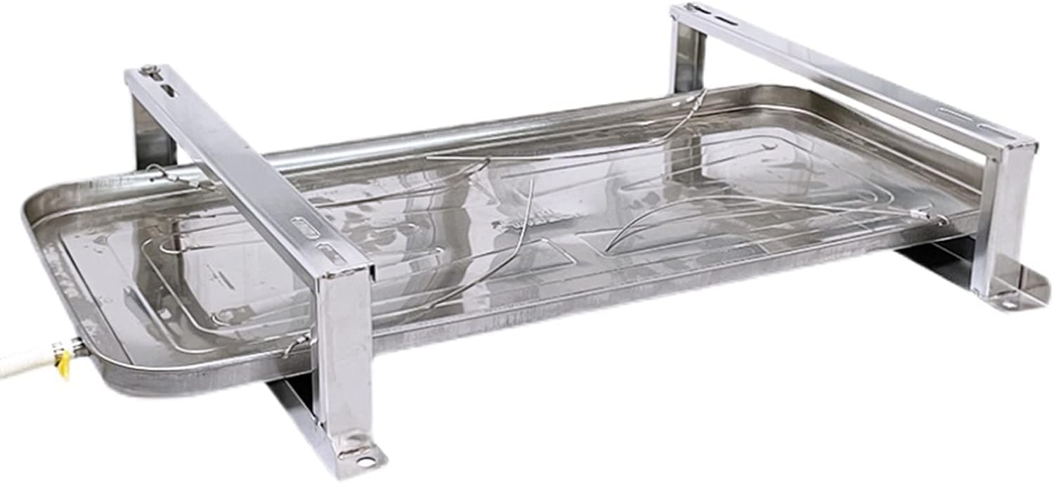 Soporte para aire acondicionado mini split con bandeja de goteo, soporte de suelo de acero inoxidable de alta resistencia para sistema de bomba de calor, rejilla del condensador de fácil instalación.
