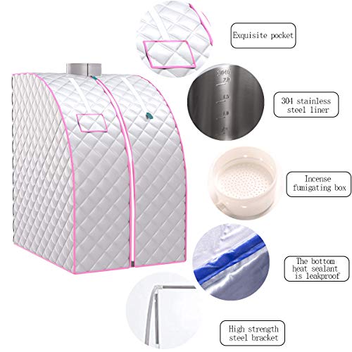 image for Timechee Portable Steam Sauna Spa, Personal Folding Sauna Tent with Fo