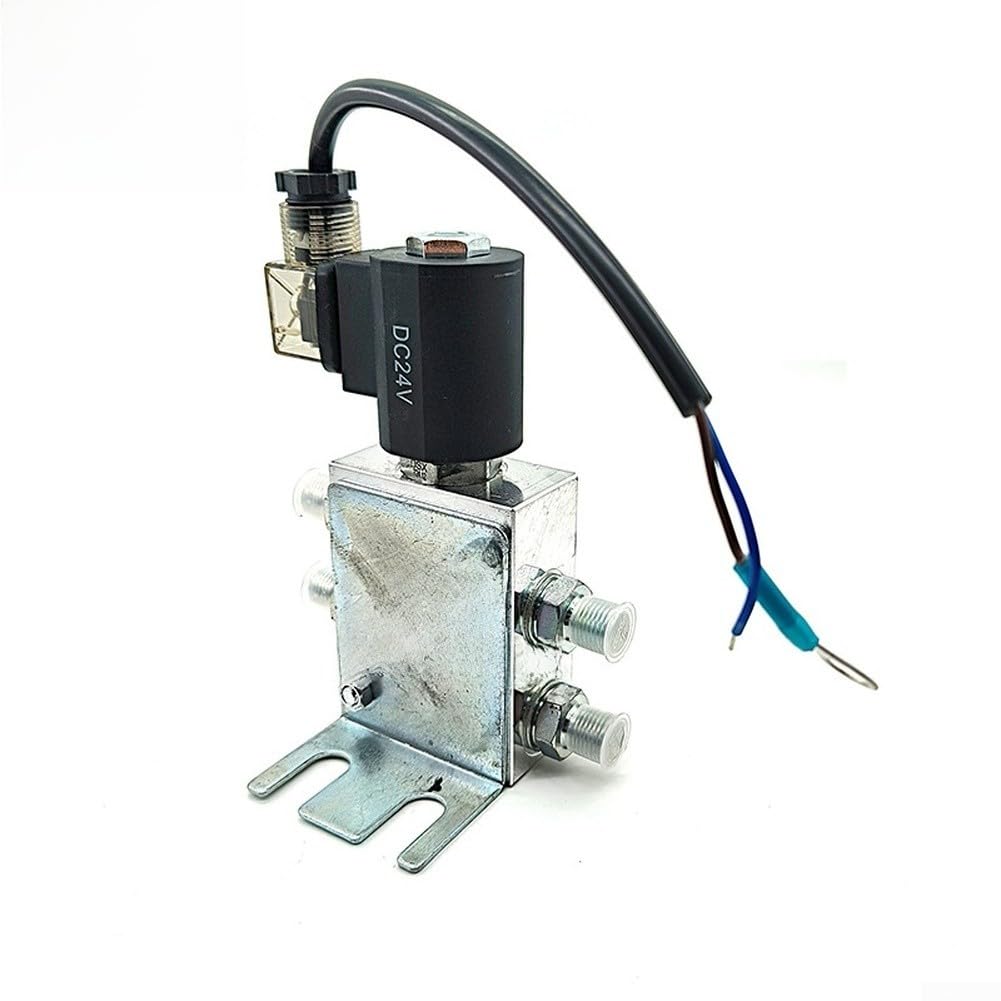 Válvula magnética hidráulica de cambio rápido de 2 vías, 4 posiciones para excavadoras, cargadoras, 12 V, 24 V, doble tensión, impermeable, resistente, con soporte de metal, accesorios para maquinaria