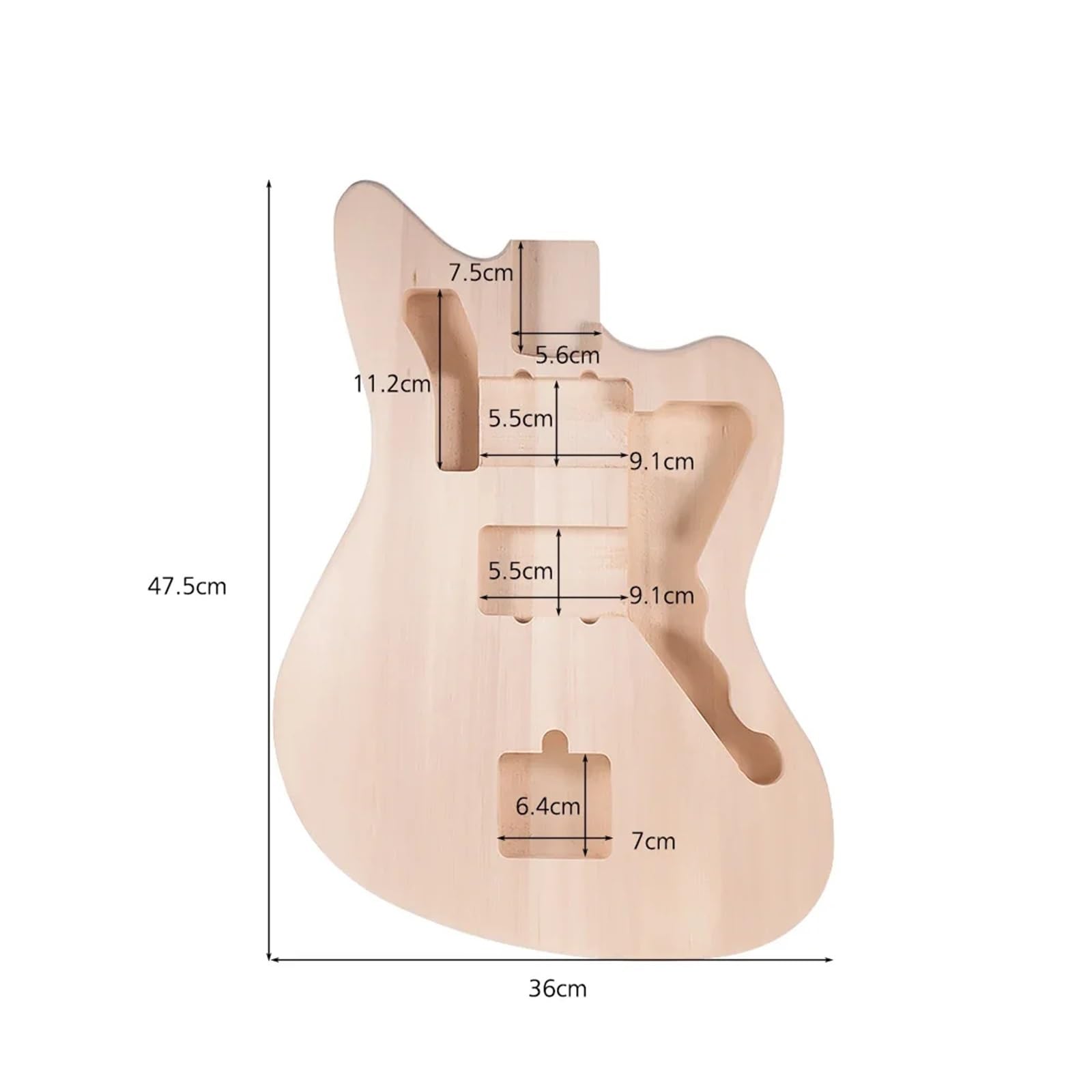 Chitarra MZB-T Chitarra elettrica Corpo incompiuto Barile di chitarra Corpo di chitarra in tiglio vuoto Corpo di chitarra Corpo di chitarra personalizzato