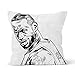 Housse de Coussin taie Étoile de la NBA James Lebron Home Chambre Coussin décoratif Taille 16x16 Pouces 40x40cm