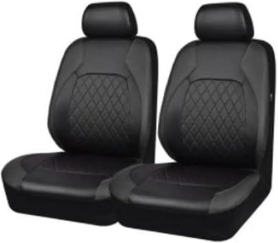 Seat Protector For Lincoln MKZ MKC MKX MKT For Navigator Aviator Front Universal PU Leather Car Seat Cover Car Seat Cover Set2pc Black