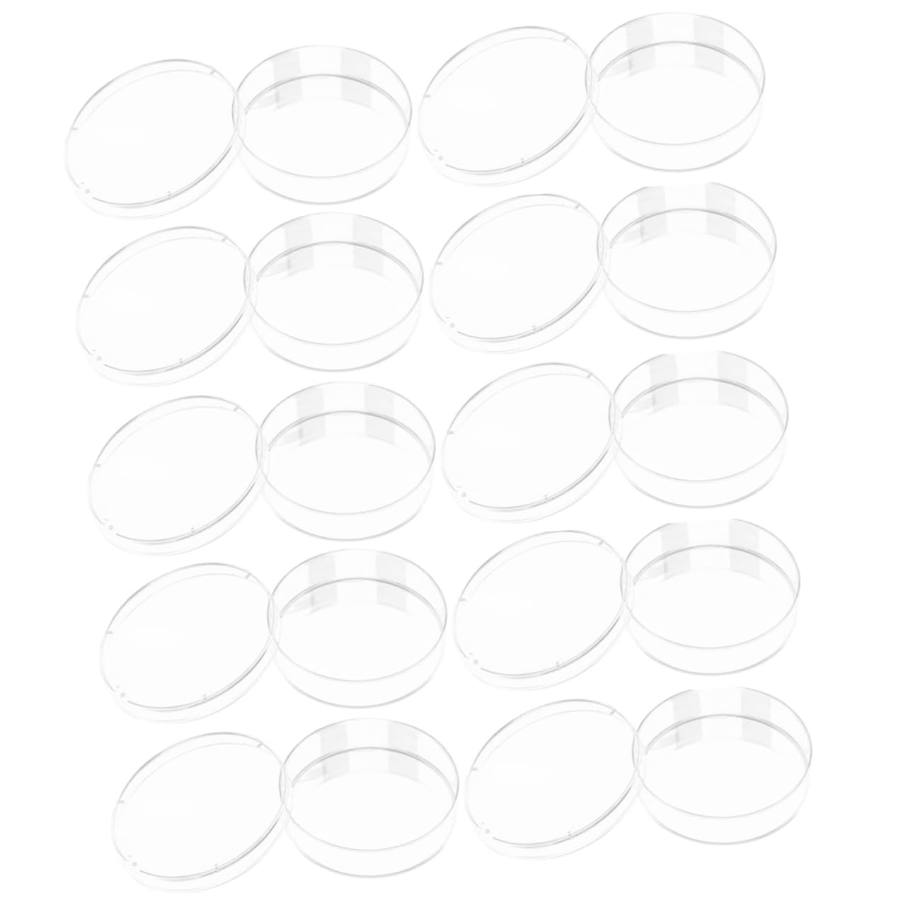 iplusmile 40pezzi Piastre Petri Trasparenti Con Coperchio Per Esperimenti Scientifici Per Coltivazione Cellulare e Analisi Di Laboratorio