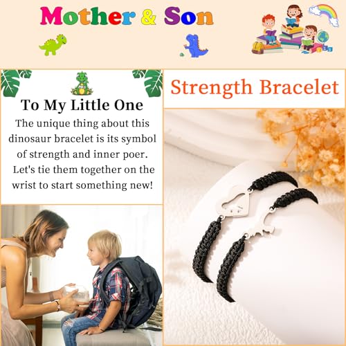 Image of P. BLAKE First Day of Kindergarten Bracelet Back to School Gifts Mommy and Me Matching Bracelets Set for Mother Daughter Son Girls Boys Jewelry Gifts