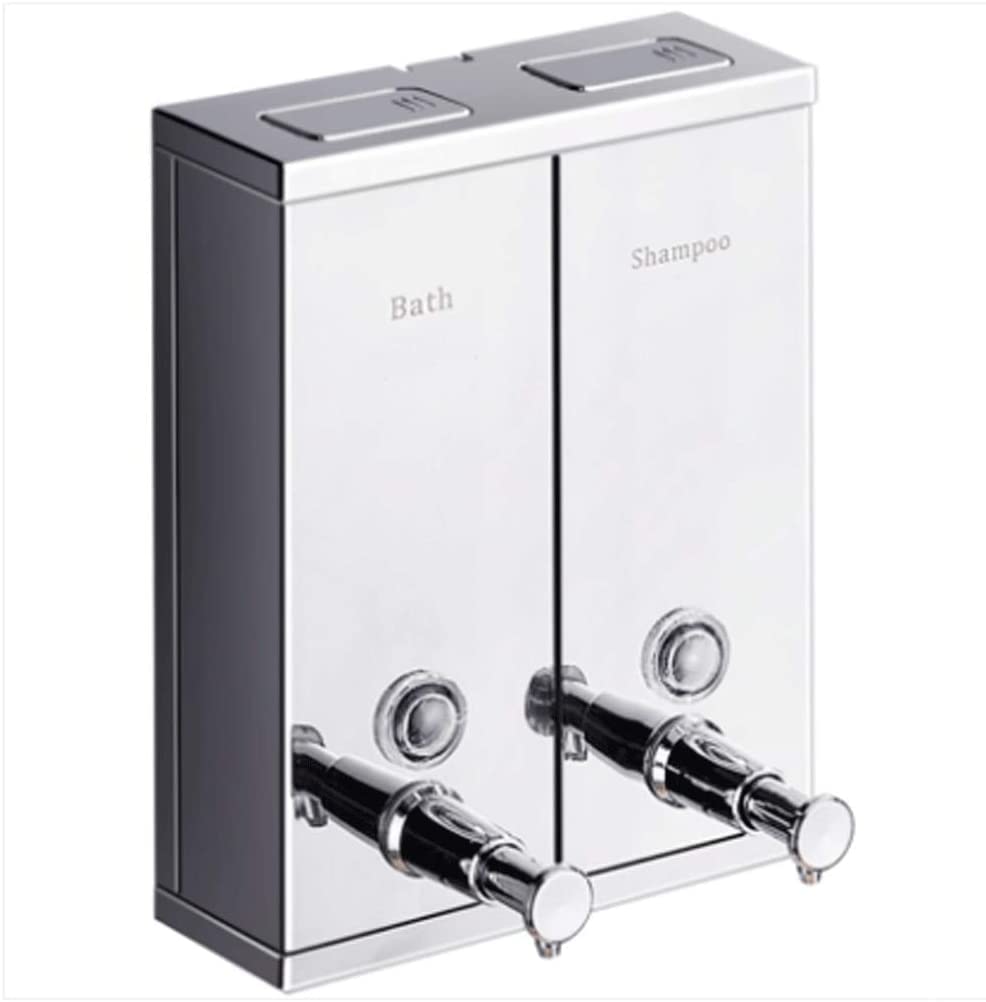 Dosificador Jabon Dispensador Jabon Dispensador de jabón de Bomba de Pared, Acero Inoxidable de Tipo pulsador, dispensador de jabón y Ducha Grande de Gran Capacidad Dispensador de Jabon