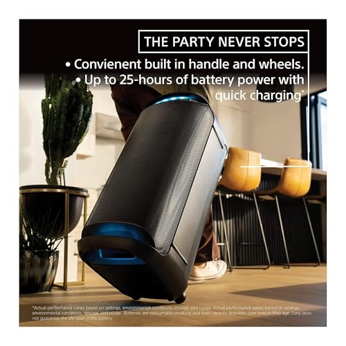 Image of Sony SRS-XV800 Wireless Bluetooth Party Speaker with ULT Wireless Karaoke Microphones Bundle (Black)