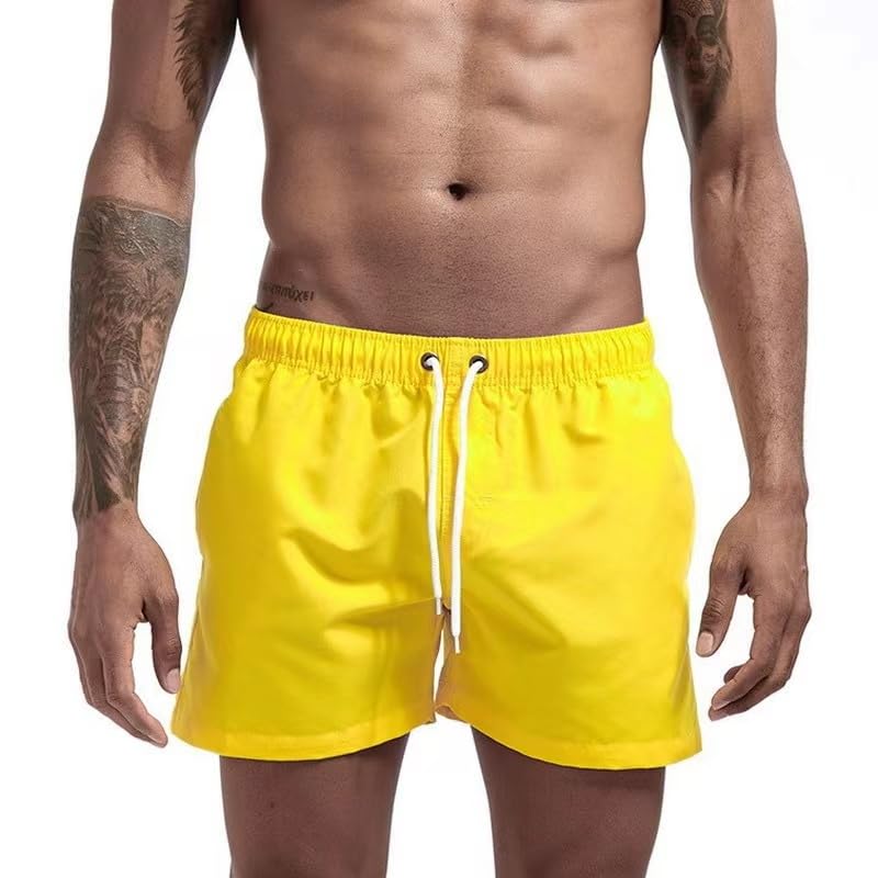 Men's Swim Trunks Quick Dry Beach Shorts and Mesh Lining Beach Shorts with Pockets