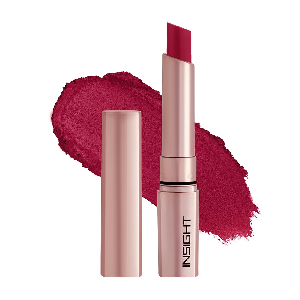 INSIGHT Mousse Matte Lipstick - Red Tarte (4g) | Highly Pigmented | 12+ Hrs Long Stay | Lightweight Velvet Texture | Hydrating Formula with Ceramides & Argan Oil | Waterproof & Transferproof-image-39