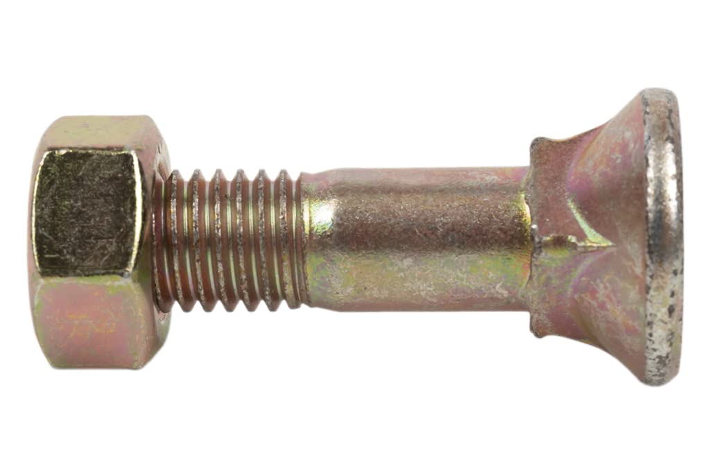 Cofan Tornillo de arado DIN 608 | Cuello cuadrado | Tuerca hexagonal DIN 934 incluida | Clase 8.8 | M7/16 x 50