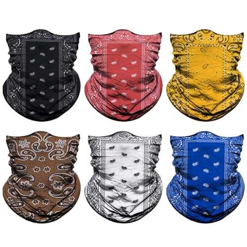 Image of Venswell Neck Gaiter Face Mask Men Women,Seamless Bandana Rave Face Cover Scarf Mask,Balaclava,Headband, Head Wrap,Headwear