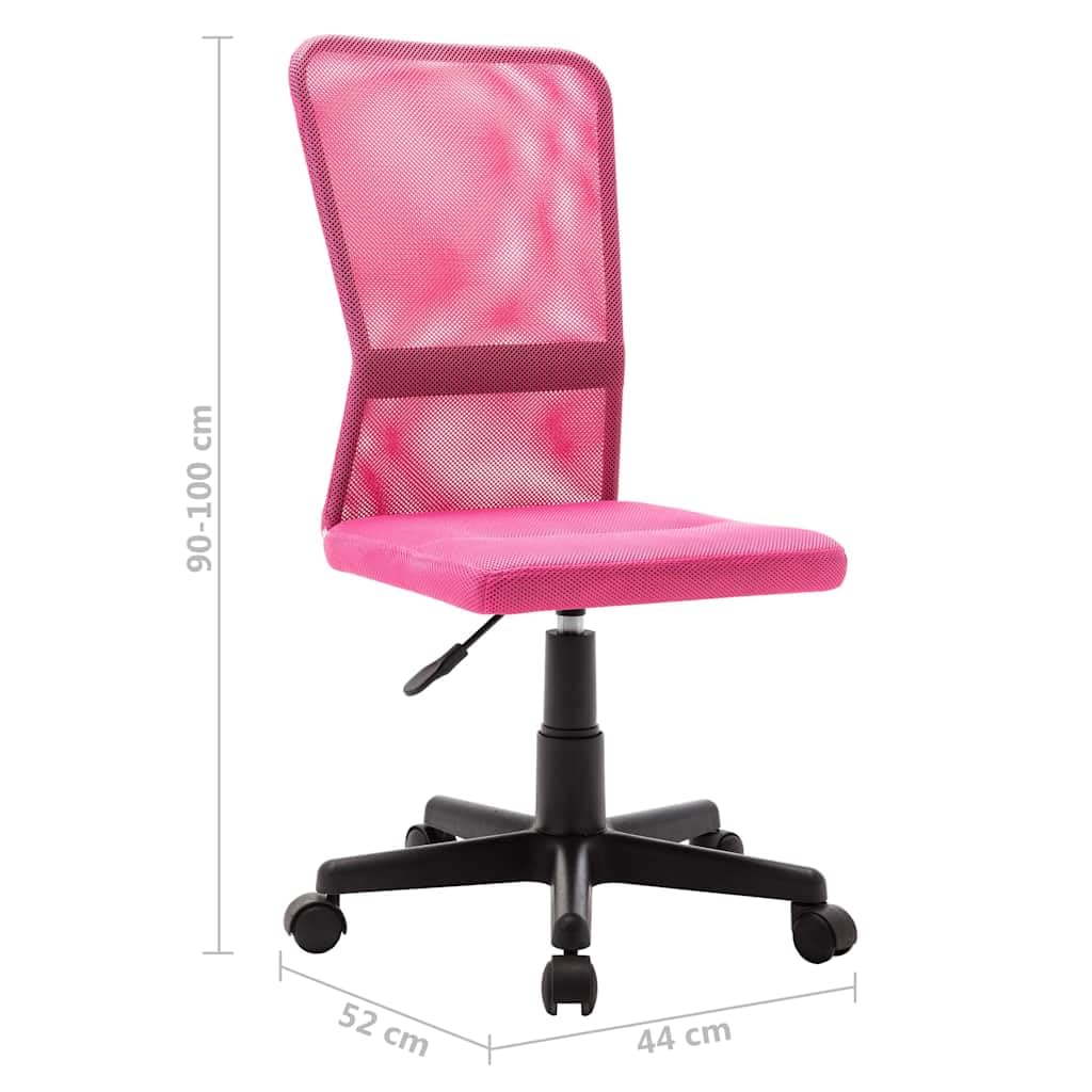 Sedia Da Ufficio Girevole Rosa 44x52x100 Cm Schienale Maglia