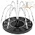 Mademax 1W Solar Bird Bath Fountain Pump, Solar Fountain with 6 Nozzle, Free Standing Floating Solar Powered Water Fountain Pump for Bird Bath, Garden, Pond, Pool, Outdoor