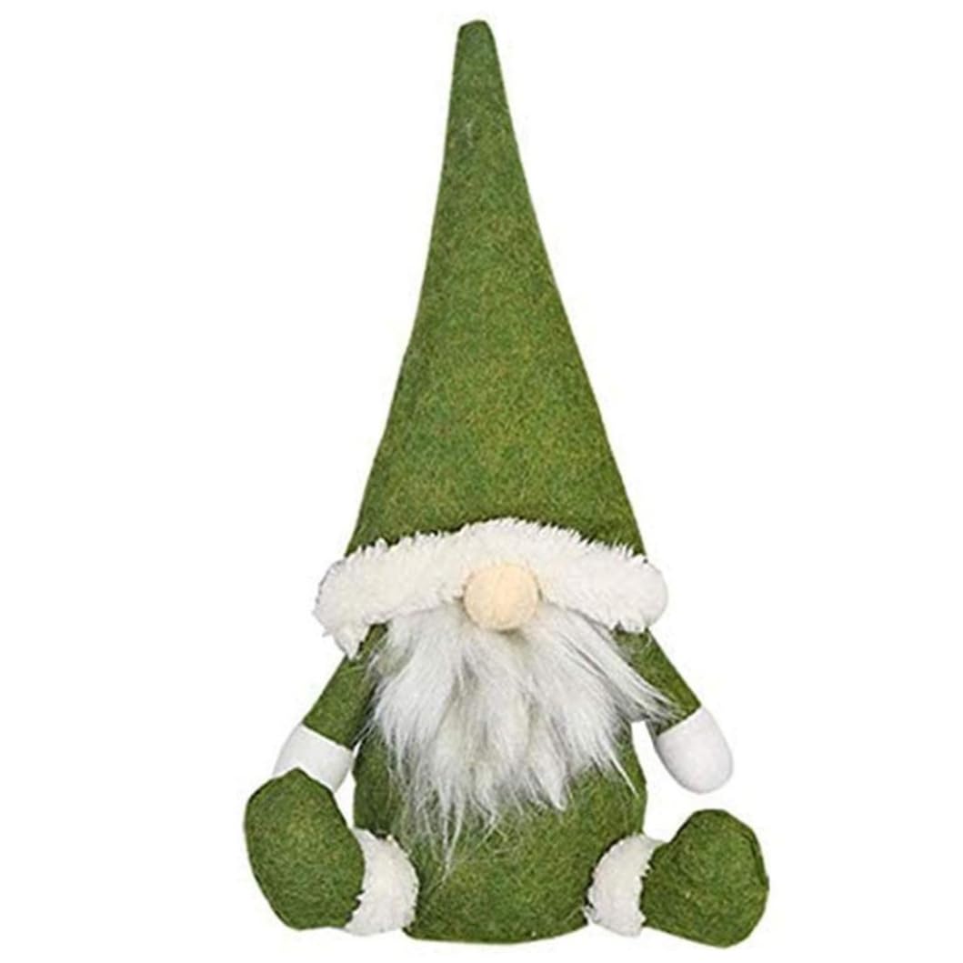 Tsawntd Christmas Gnome Dwarf Plush Doll Santa Faceless Ornaments for Home Holiday Fireplace Decorations Green Christmas Plush Doll Ornaments Santa Faceless