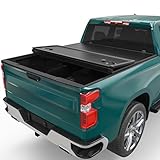 FRP Hard Tri-Fold Truck Bed Tonneau Cover Fit for Chevy Silverado/GMC Sierra 1500 New Body Style 2007-2025, Fit for Silverado/Sierra 2500 3500 HD 2007-2019 with 6.6 ft Bed Without Multi-Flex Tailgate
