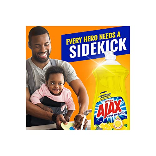 Image of Ajax 44673 Dish Detergent Lemon Scent 28 oz Bottle 9 /Carton
