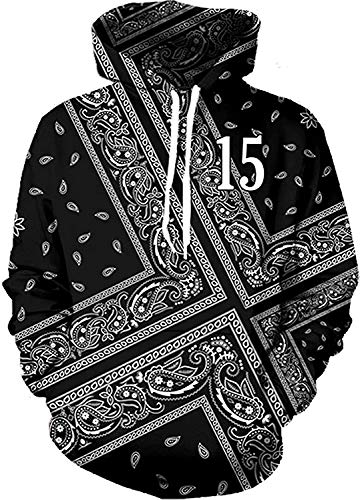 SWAG Hoodies Hip Hip Bandana Black Sweatshirt Long Sleeve Sportswear