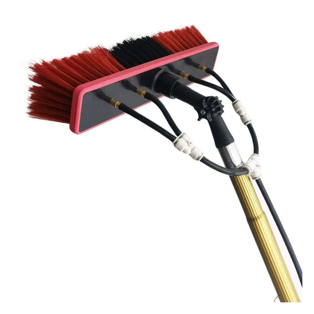 WXPGFEQ Window Cleaning Brush,Window Cleaner Kit, Water Supply Retractable Retractable Window Cleaning Rod Extended Cleaning Brush for Cleaning Photovoltaic and Solar Panels/9M/30Ft