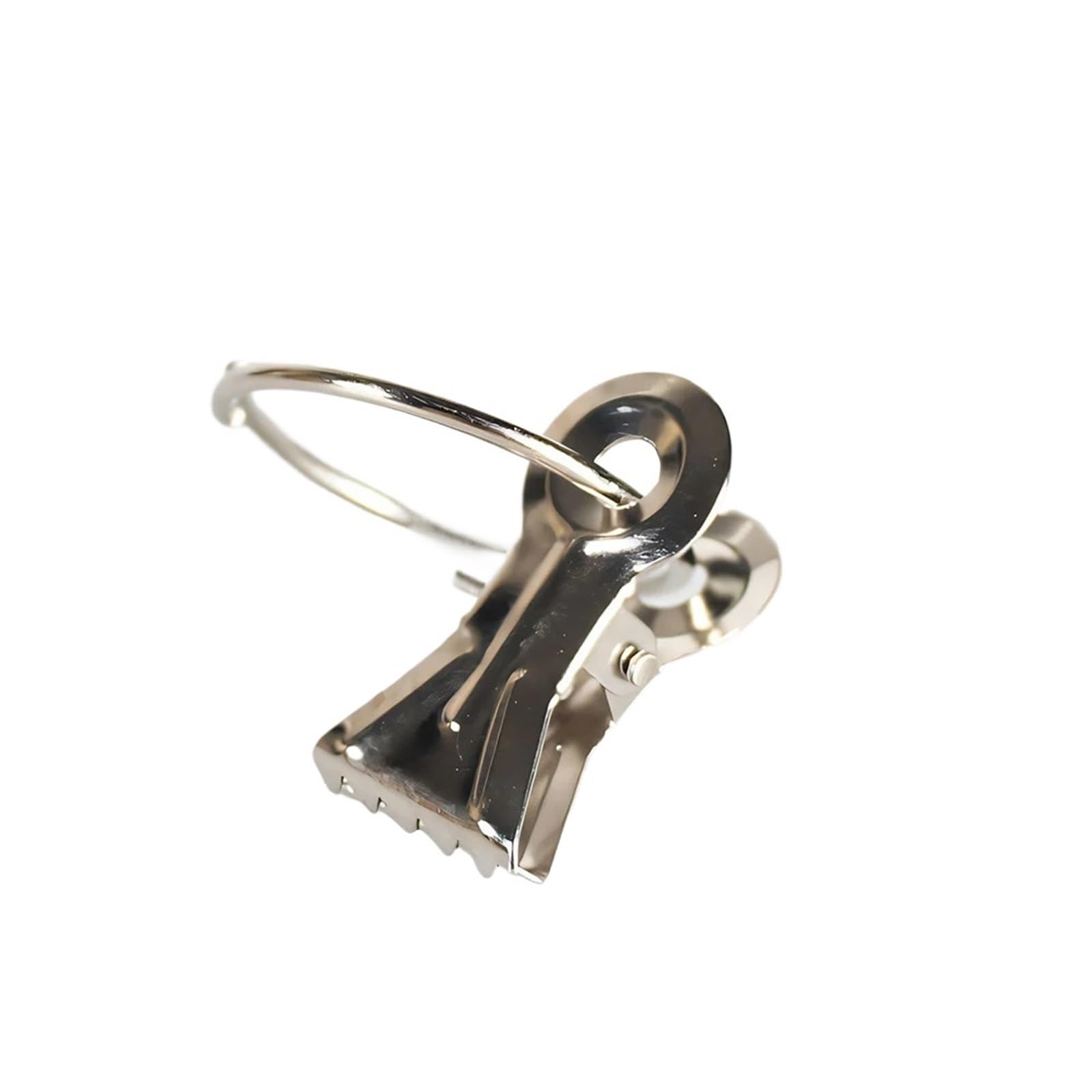 Hooks Clips for Drapes, 40Pcs Metal Curtain Buckles with Loops Open and Closed Crocodile Clips
