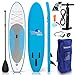 Planche de Stand Up Paddle Gonflable SereneLife (16 cm d'épaisseur) SUP Universel, Pont large Antidérapant avec Aileron Inférieur pour le Contrôle Lors du Pagayage et du Surf | Jeune et Adulte