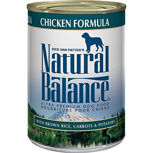 Natural Balance Ultra Premium Wet Dog Food, Chicken Formula with Brown Rice, Carrots & Potatoes, 6 Ounce Can (Pack of 12)