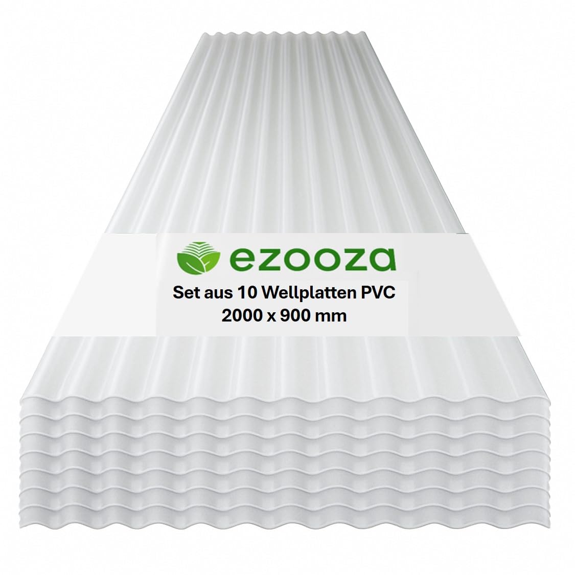 StormGuard Set da 10 lastre Ondulate in PVC – 90x200 cm Trasparente –- Pannello Tetto Impermeabile – Tetti di Verande, Carport