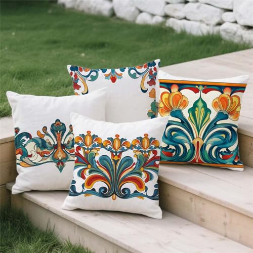 Housse coussin extérieur turquoise imperméable : finis les coussins mouillés
